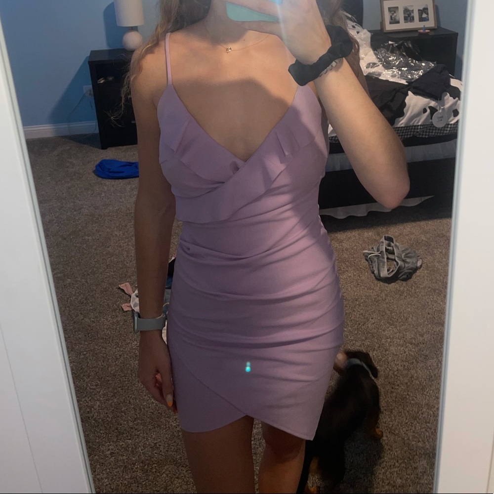 Windsor lilac bodycon mini dress